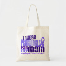 I Wear Periwinkle For My Mom 6.4 Esophageal Cancer Canvas Bag