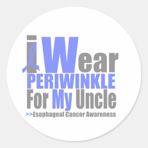 I Wear Periwinkle For My Uncle Esophageal Cancer Stickers