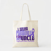 I Wear Periwinkle For Uncle 6.4 Esophageal Cancer Canvas Bag