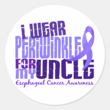 I Wear Periwinkle For Uncle 6.4 Esophageal Cancer Round Sticker