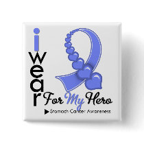 I Wear Periwinkle Ribbon For My Hero buttons by cancerapparel I Wear Periwinkle Ribbon For My Hero buttons
