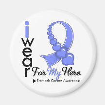 I Wear Periwinkle Ribbon For My Hero Fridge Magnets