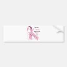 I Wear Pink Because I Love My Aunt Bumper Sticker