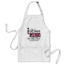 I Wear Pink Breast Cancer Aunt (Retro) Aprons