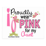 I Wear Pink For My Aunt 27 Breast Cancer Postcard
