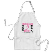 I Wear Pink For My Aunt 46 Breast Cancer Apron