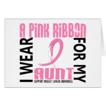 I Wear Pink For My Aunt 46 Breast Cancer Greeting Card