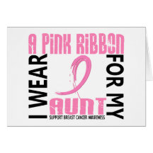 I Wear Pink For My Aunt 46 Breast Cancer Greeting Card