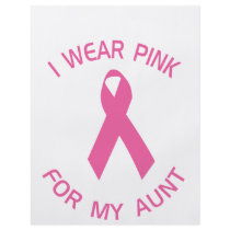 I Wear Pink For My Aunt Breast Cancer Awareness Flyers