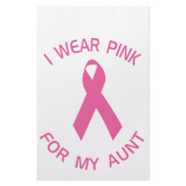 I Wear Pink For My Aunt Breast Cancer Awareness Stationery
