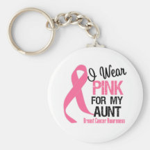 I Wear Pink For My Aunt Keychains