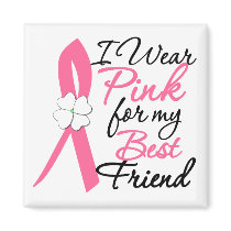 I Wear Pink For My Best Friend Magnets