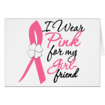 I Wear Pink For My Girlfriend Greeting Card