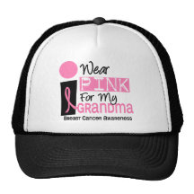 I Wear Pink For My Grandma 9 Breast Cancer Mesh Hat