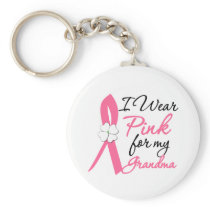 I Wear Pink For My Grandma Keychains