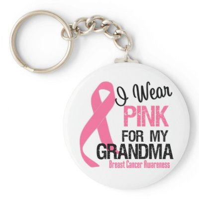I Wear Pink For My Grandma Keychain