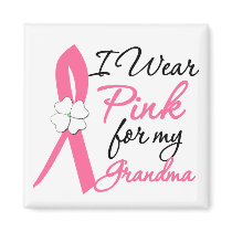 I Wear Pink For My Grandma Refrigerator Magnet