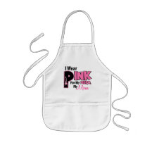 I Wear Pink For My Mom 19 BREAST CANCER Apron