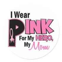 I Wear Pink For My Mom 19 BREAST CANCER Sticker
