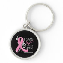 I Wear Pink For My Mom - Breast Cancer Awareness Keychain