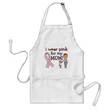 I Wear Pink for My Mom Kids Boys Apron
