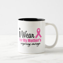 I Wear Pink For My Mother's Inspiring Courage Mugs
