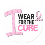 I Wear Pink For The Cure 21 BREAST CANCER T-Shirts stickers