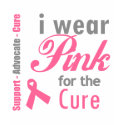 I Wear Pink For The Cure t-shirts