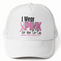 I Wear Pink For The Ta-Tas 10 Breast Cancer Mesh Hat