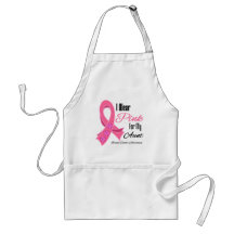 I Wear Pink Ribbon Breast Cancer Aunt Apron