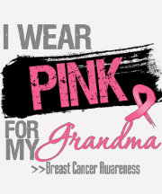 I Wear Pink Ribbon For My Grandma Breast Cancer Tee Shirt