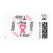 I Wear Pink Ribbon For My Hero Stamps