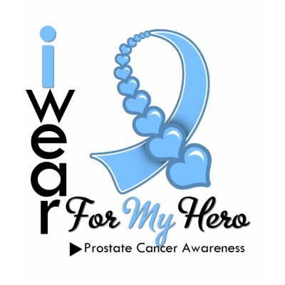 I Wear Prostate Cancer Ribbon For My Hero T Shirts by cancerapparel