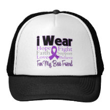 I Wear Purple Collage Best Friend - Pancreatic Can Hats