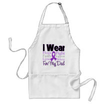 I Wear Purple Collage Dad - Pancreatic Cancer Apron