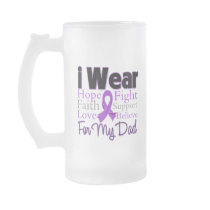 I Wear Purple Collage Dad - Pancreatic Cancer Mugs