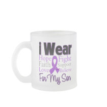 I Wear Purple Collage Son - Pancreatic Cancer Mugs