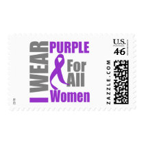 I Wear Purple For All Women Domestic Violence Postage Stamp