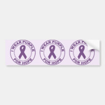 I Wear Purple For Hope Bumper Sticker