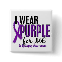 I Wear Purple For ME 10 Epilepsy Button