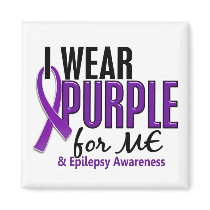 I Wear Purple For ME 10 Epilepsy Fridge Magnet