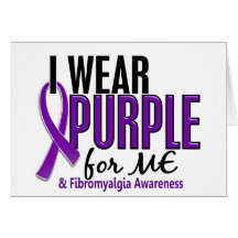 I Wear Purple For ME 10 Fibromyalgia Greeting Cards