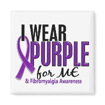I Wear Purple For ME 10 Fibromyalgia Refrigerator Magnets