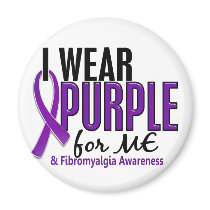 I Wear Purple For ME 10 Fibromyalgia Refrigerator Magnets