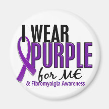 I Wear Purple For ME 10 Fibromyalgia Refrigerator Magnets
