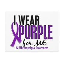 I Wear Purple For ME 10 Fibromyalgia Postcard
