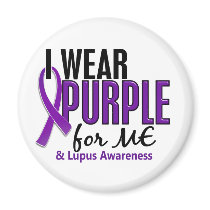I Wear Purple For ME 10 Lupus Fridge Magnet