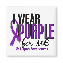 I Wear Purple For ME 10 Lupus Magnets