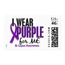 I Wear Purple For ME 10 Lupus Postage Stamp