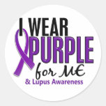 I Wear Purple For ME 10 Lupus Round Stickers